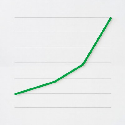 Green Upward Trend Line Graph