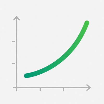 Green Upward Curve Graph