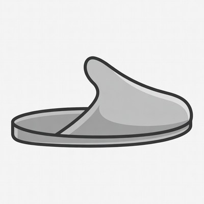 Gray Slippers Illustration