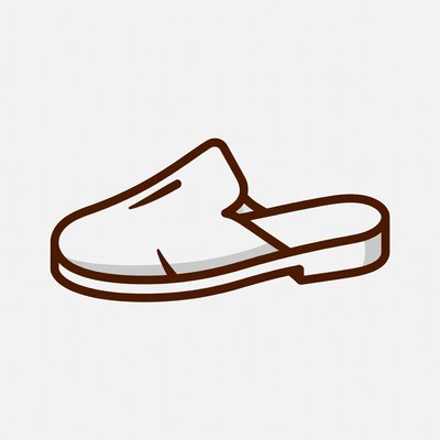 White Slipper Clipart Illustration