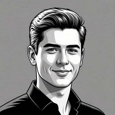 Handsome young man smiling portrait