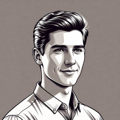 Handsome man in white shirt