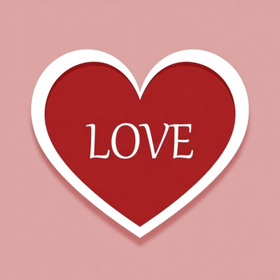 Red Heart LOVE Clipart