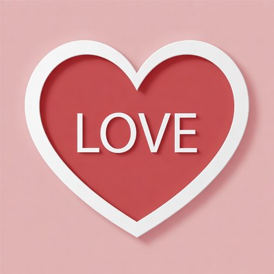 Red LOVE Heart Illustration