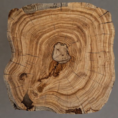 Tree stump cross section