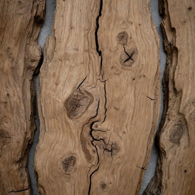 Cracked Oak Wood Plank Texture