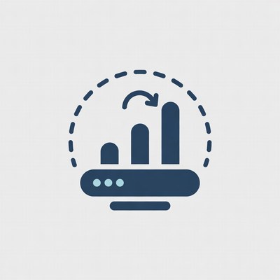 Growing Bar Chart Arrow Icon