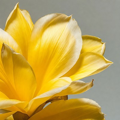 Yellow Tulip Bloom Closeup