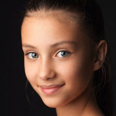 Smiling young girl close-up portrait
