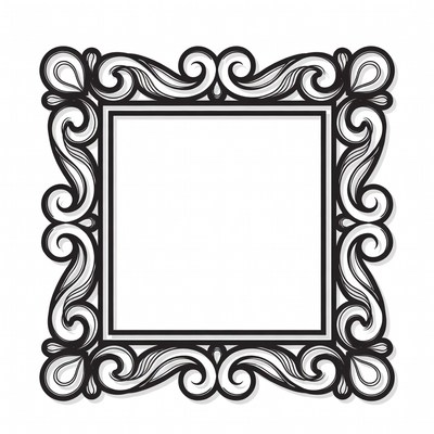Ornate Black Frame Border