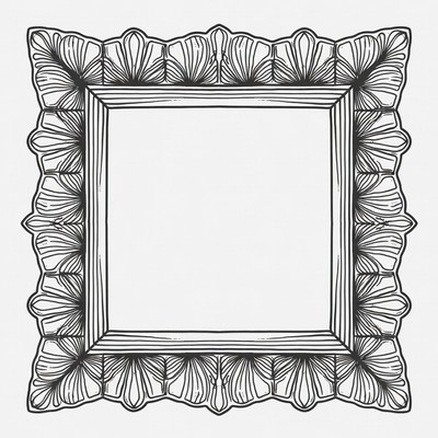 Ornate Empty Picture Frame