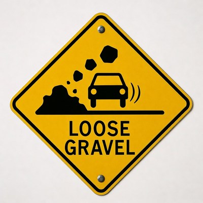 Loose Gravel Road Sign