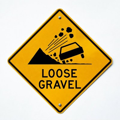 Loose Gravel Road Sign