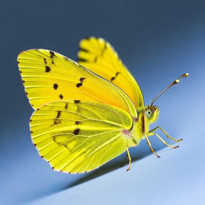Yellow Butterfly with Black Spots
