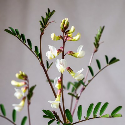 White and Yellow Milk Vetch Flowers