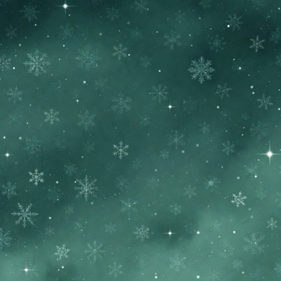 Snowflakes on Teal Starry Background