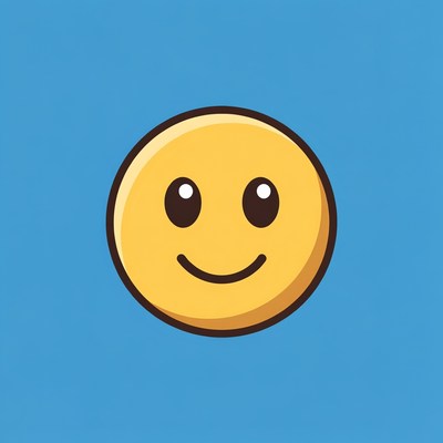 Smiling yellow emoji face