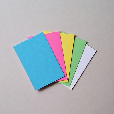 Colorful Blank Cards Fanned Out