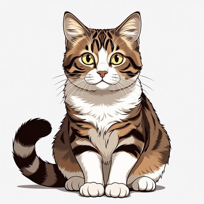 Tabby Kitten with Yellow Eyes