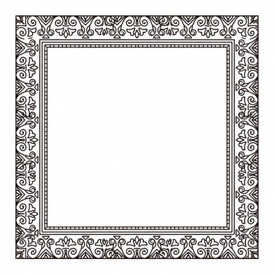 Ornate Floral Frame Border
