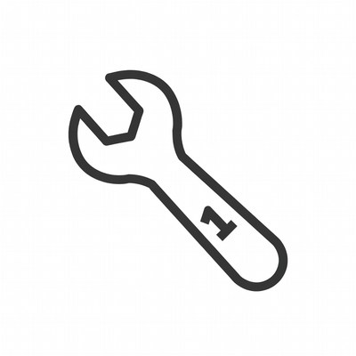 Wrench Icon with Number 1