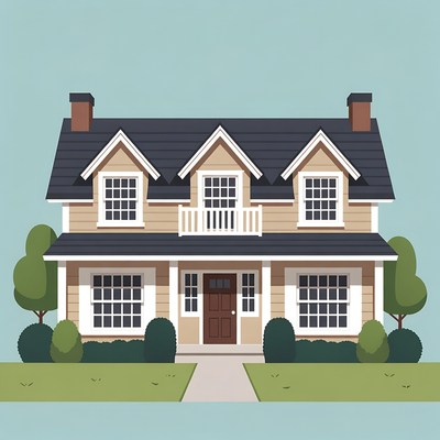 Two-Story House with Porch