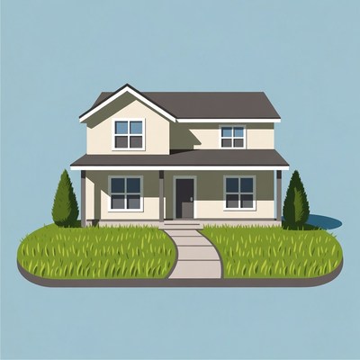 Suburban House with Front Yard