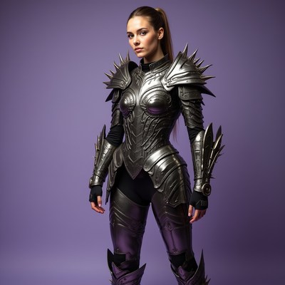 Woman in Spiked Fantasy Armor