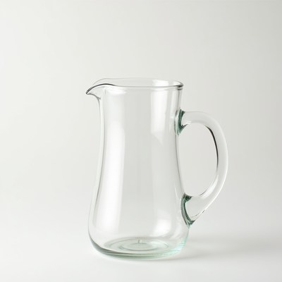 Clear Glass Pitcher Isolated