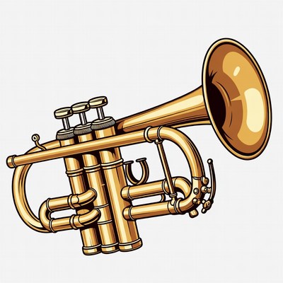 Golden Trumpet Illustration