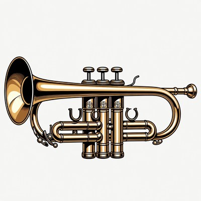 Golden Trumpet Illustration