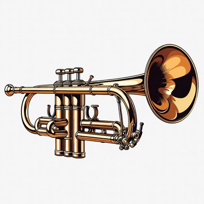 Brass Trumpet Illustration