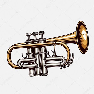 Golden Trumpet Illustration