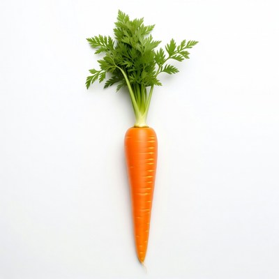 Fresh carrot on white background