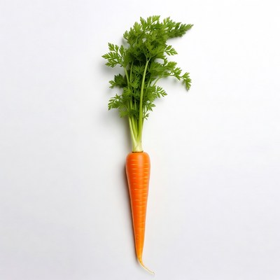 Fresh carrot on white background