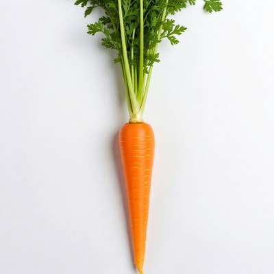 Fresh carrot with green tops