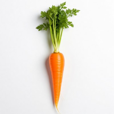 Fresh carrot on white background