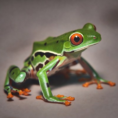 Red-eyed tree frog closeup