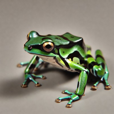 Colorful Green Poison Dart Frog