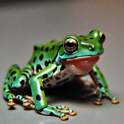 Green tree frog with spots