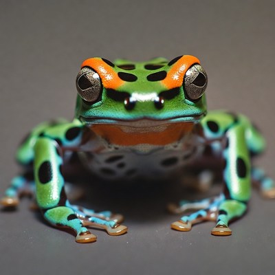 Colorful Poison Dart Frog Closeup