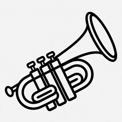 Trumpet clipart illustration