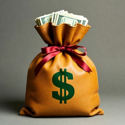 Money Bag Full of Dollars