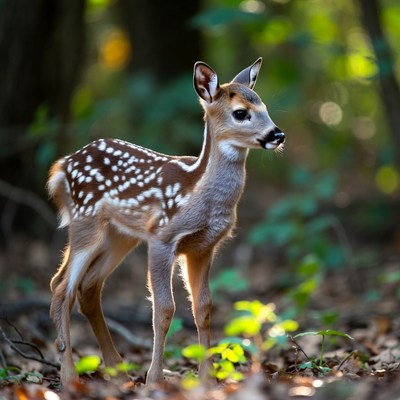Baby Fawn in Forest