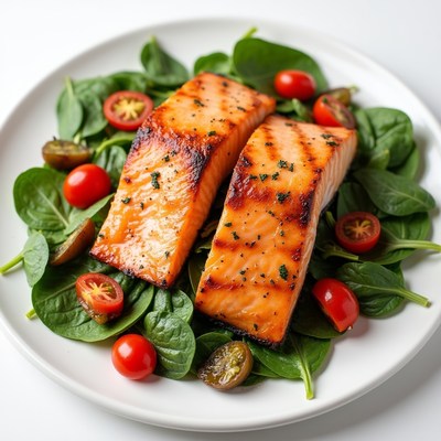 Grilled Salmon Salad Plate