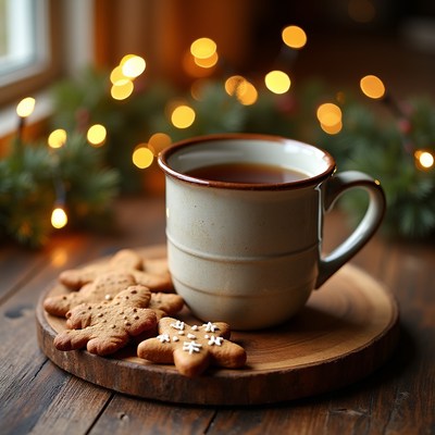Tea Cup with Star Cookies