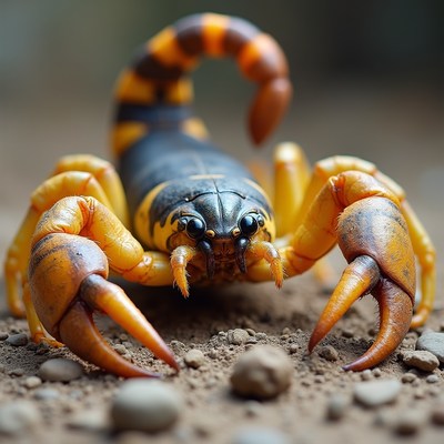 Yellow and Black Striped Scorpion