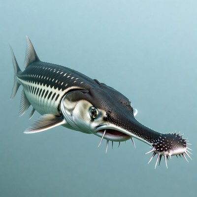 Elephant Nose Fish Swimming Underwater