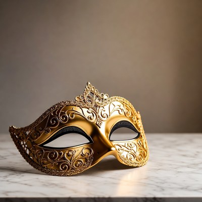Gold Venetian Masquerade Mask