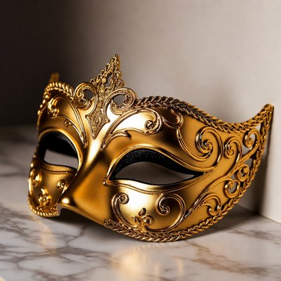 Gold Venetian Masquerade Mask